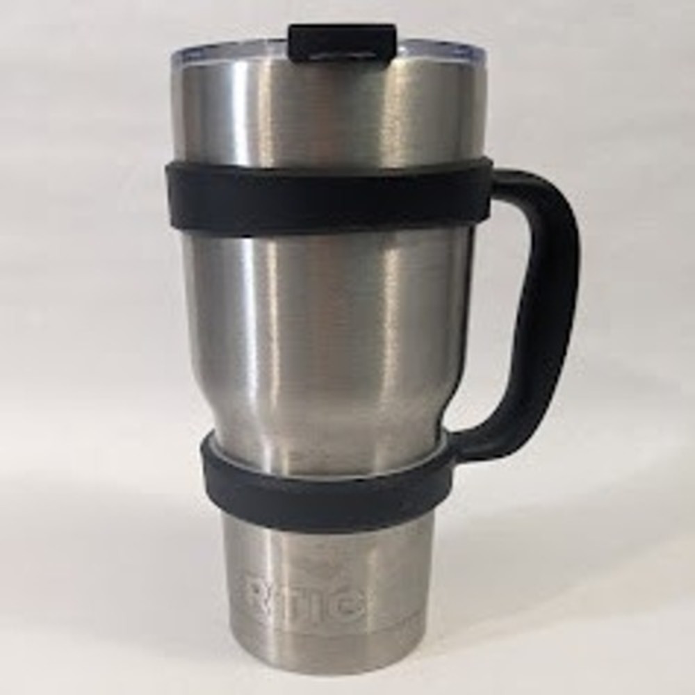 RTIC 30 oz Stainless Steel Tumbler Silver Vacuum Insulated Travel Mug w/ Handle